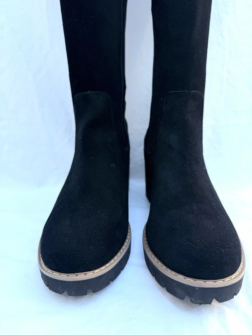 GIANI BERNINI Riding Black Knee Height Suede Boots Women